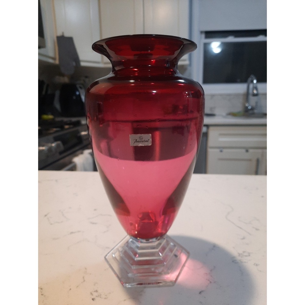 Orsay Red Crystal Vase By‎ BACCARAT